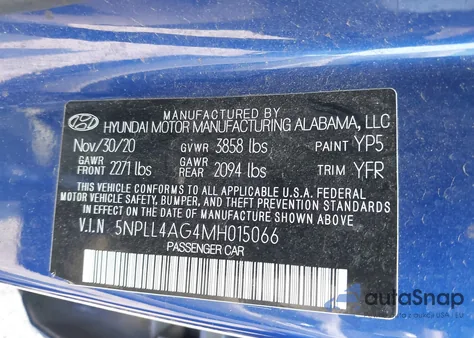 2021 Hyundai Elantra Se z USA, uszkodzony, nr VIN 5NPLL4AG4MH015066